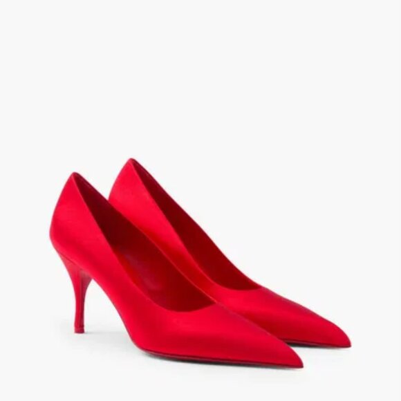 Prada Scarlet Red Pointed Heels - Picture 2 of 11